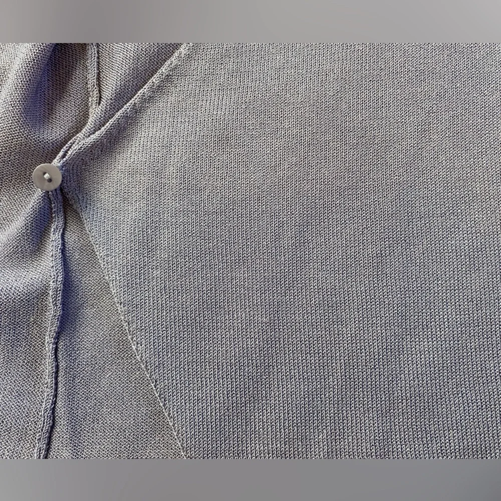 Eileen Fisher purple wrap waist blouse in size petite large. - Picture 10 of 16